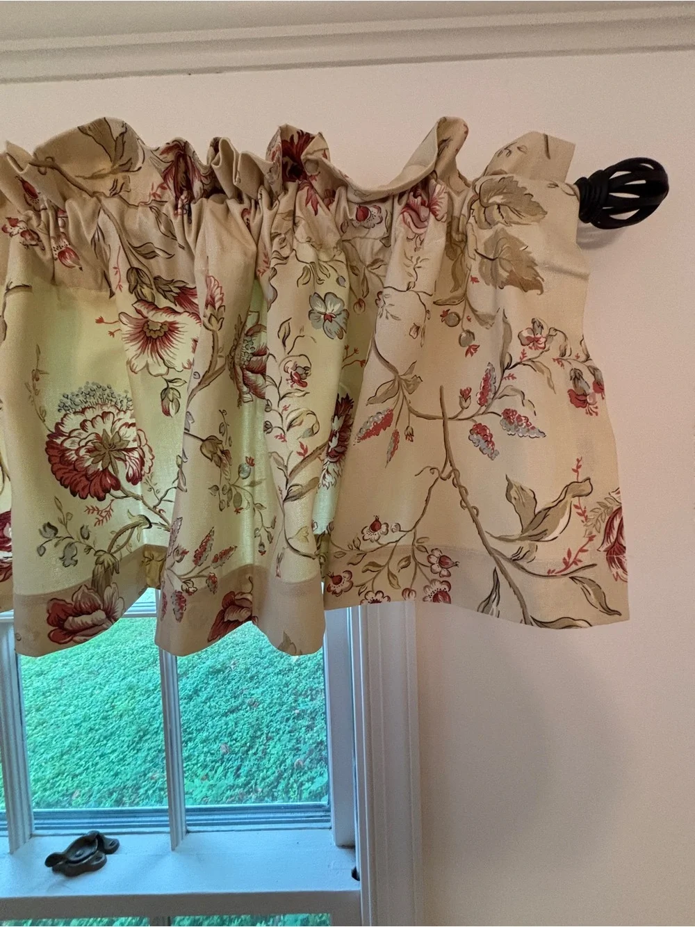 Vintage Country Curtains Floral Valances - Set of 3